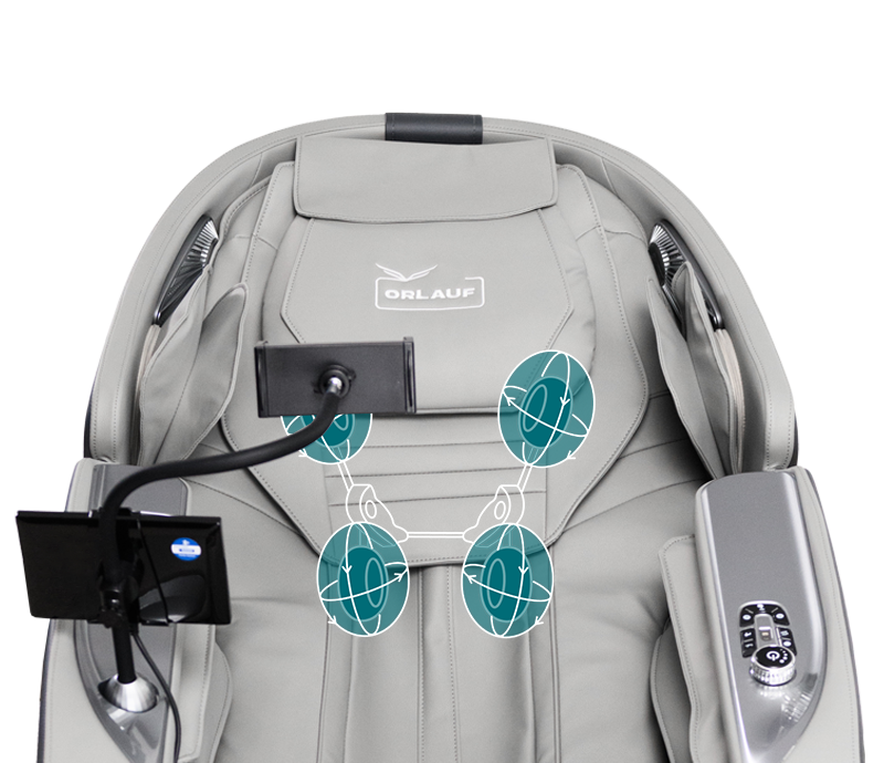 Massage rollers in the back of the chair Orlauf Elfen